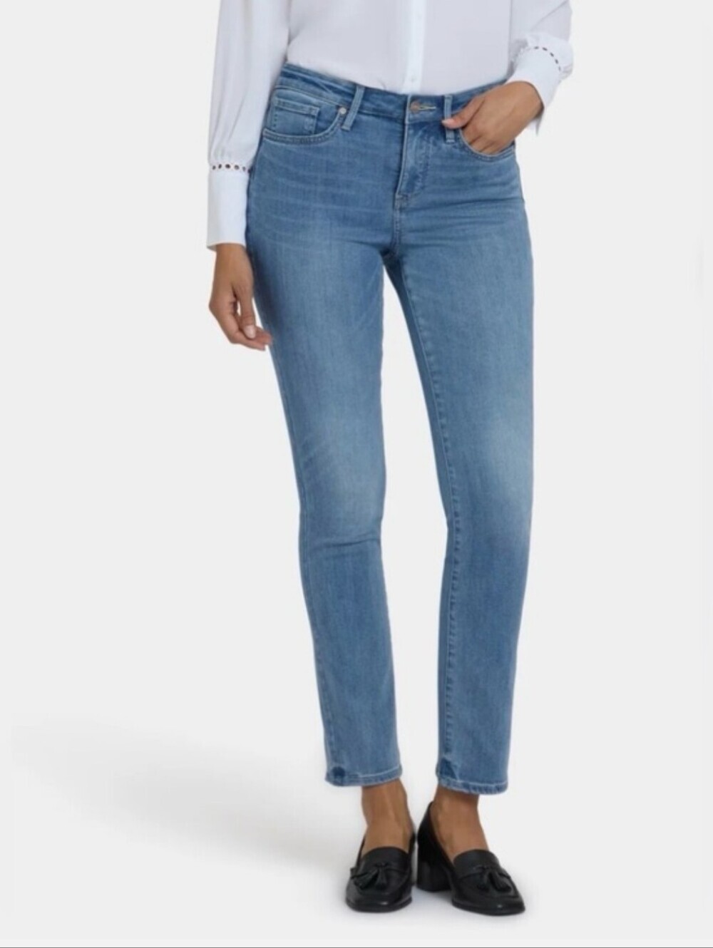 Guess Women's Light Blue Skinny Ankle Jeans Size 29 Good Condition